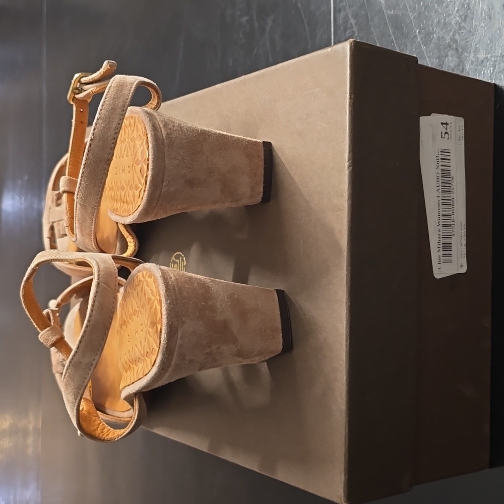 Chie Mihara Dusty Rose suede Sandals size 40 (9/9.5) never worn - Picture 6 of 13
